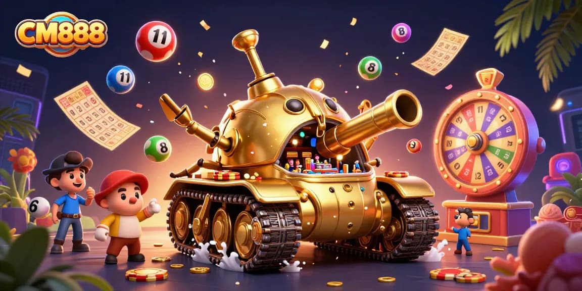 Experience the excitement of CM888 with a vibrant casino tank showcasing dynamic games and visuals.