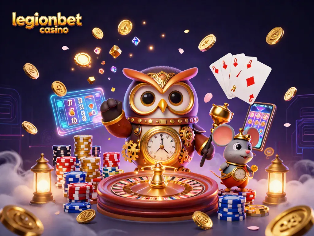 Experience excitement at LegionBet Casino with our immersive gaming scene full of dynamic elements.