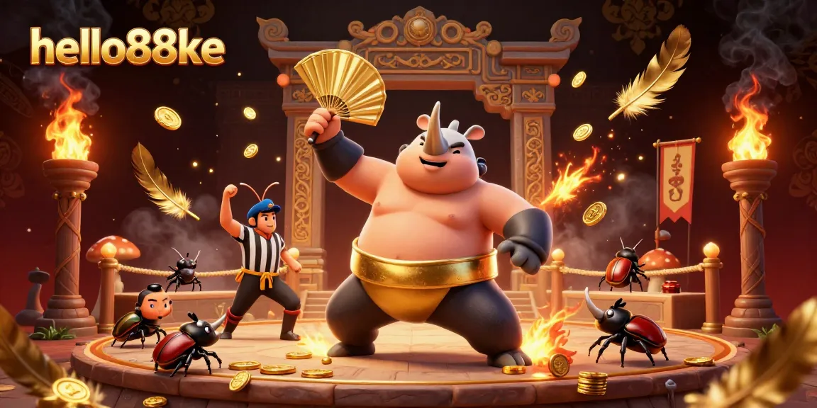Engage in thrilling gameplay at hello88ke with a 3D sumo beetle champion and adrenaline-fueled betting action!