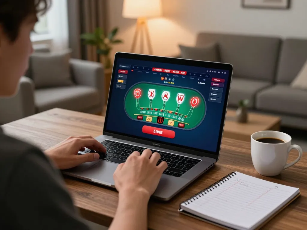 Player enjoying an engaging blackjack experience on 88club from a cozy home setup, highlighting responsible gaming