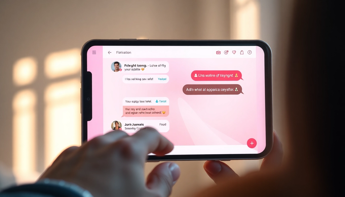AI chat interface for sex chat AI conversations, showcasing emotional connection and intimacy.