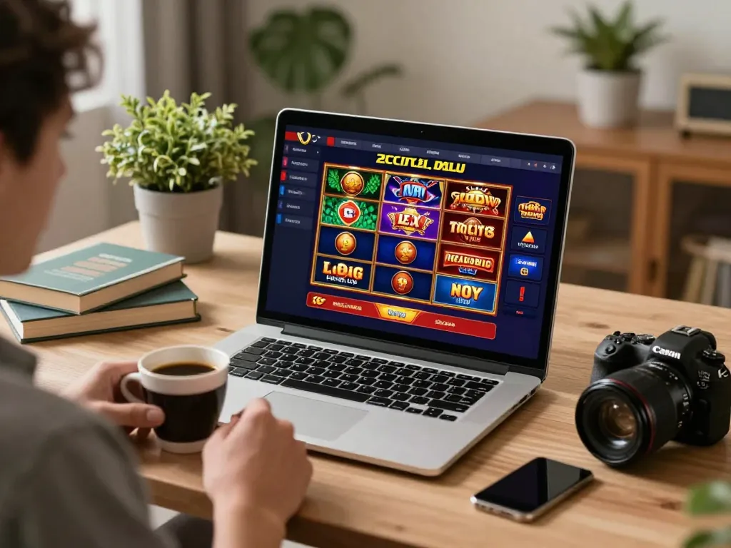Engaging with online gaming at 789club in a cozy home setting, showcasing strategic gameplay.