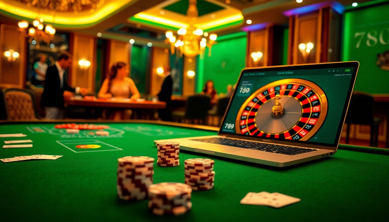 Experience thrilling gameplay at 789winn with vibrant casino tables and engaging players.