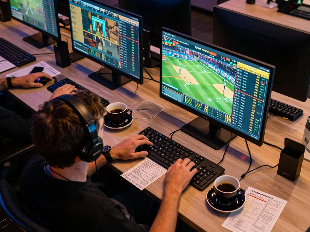 Experience dynamic online betting with okfun, analyzing live sports odds on multiple screens