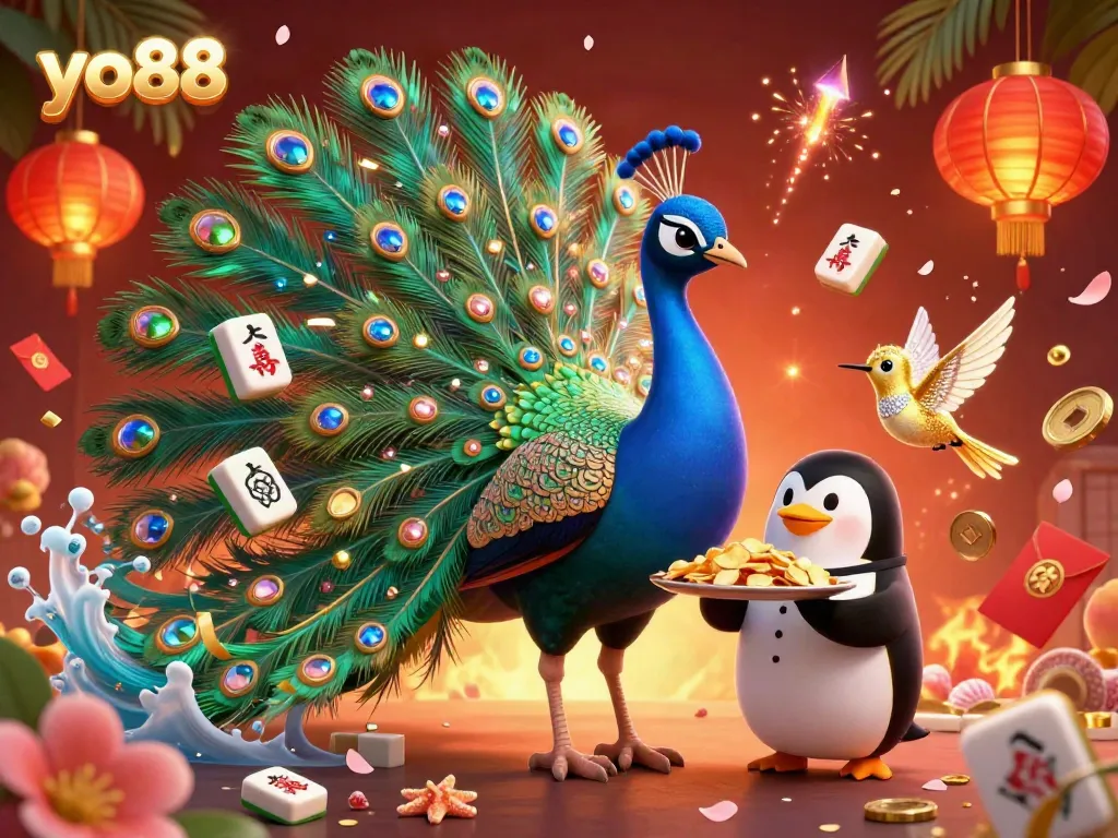 Experience the thrill of yo88 with an ultra-detailed 3D casino illustration capturing vibrant gaming elements.