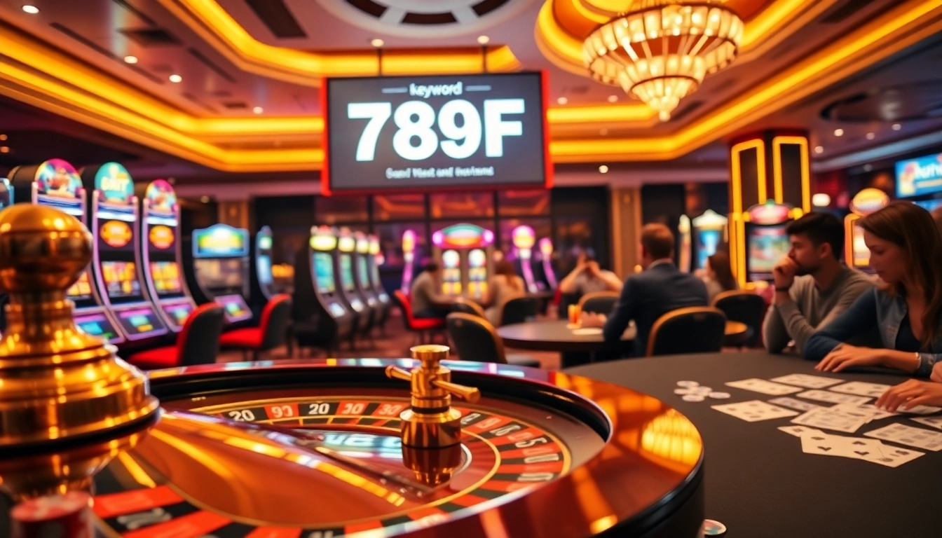 Experience excitement at 789F casino with poker games and vibrant slot machines.