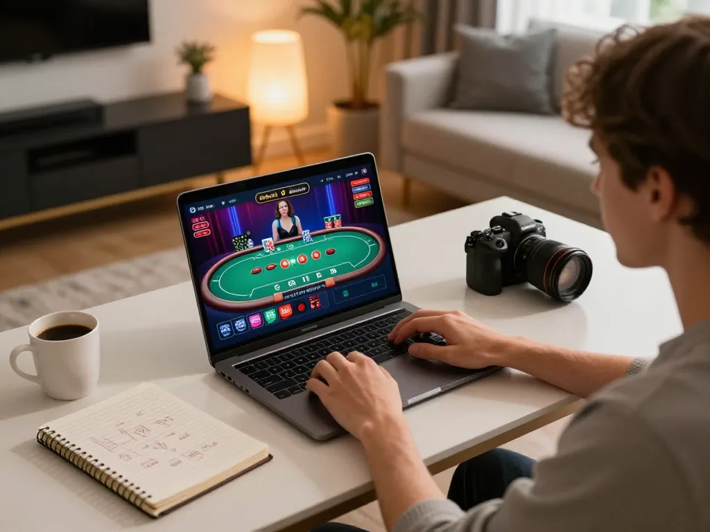 Engage in kp88 vip online gaming with vibrant poker tables and strategic play in a stylish home.