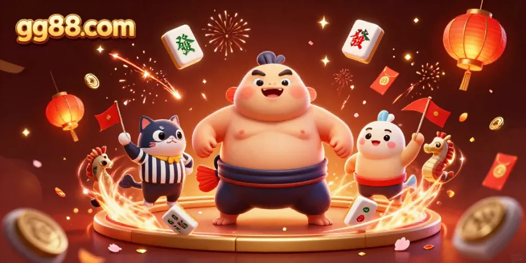 Experience thrilling fish games at gg88com with vibrant underwater characters and festive decor.