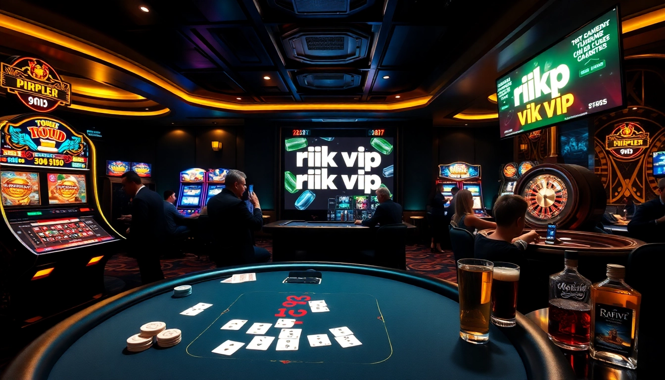 Engage in thrilling high-stakes play at rik vip's luxurious casino tables featuring poker and roulette.
